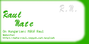 raul mate business card