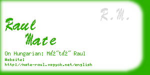 raul mate business card